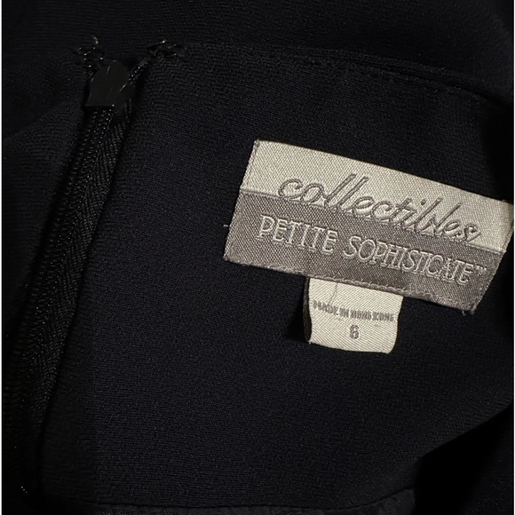 Collectibles petite sophisticate sleeveless navy midi dress size 6 - Picture 6 of 6